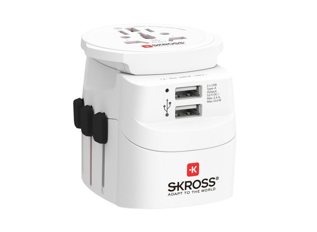 SKROSS PRO Light USB 2xA - World Travel Adapter